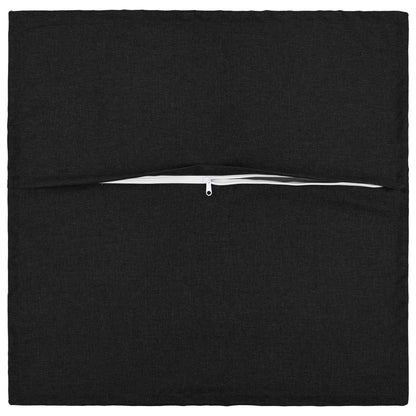 Throw Pillow 2 pcs HOUTEN Black 80 x 80 cm Faux Linen