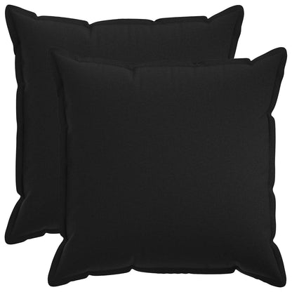 Throw Pillow 2 pcs HOUTEN Black 80 x 80 cm Faux Linen
