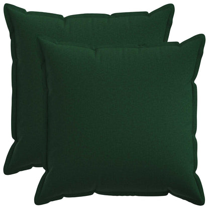 Throw Pillow 2 pcs HOUTEN Dark Green 80 x 80 cm Faux Linen