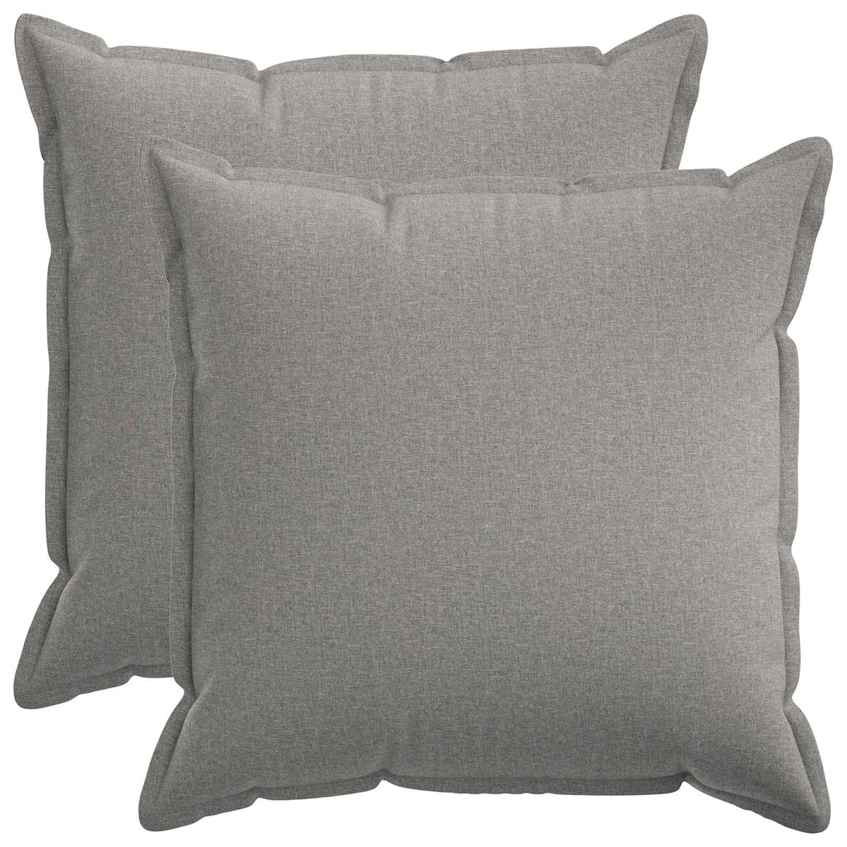 Throw Pillow 2 pcs HOUTEN Cloud Grey 80 x 80 cm Faux Linen