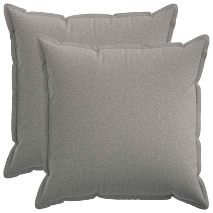 Throw Pillow 2 pcs HOUTEN Cloud Grey 80 x 80 cm Faux Linen