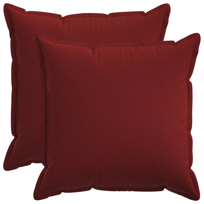 Throw Pillow 2 pcs HOUTEN Wine Red 80 x 80 cm Faux Linen