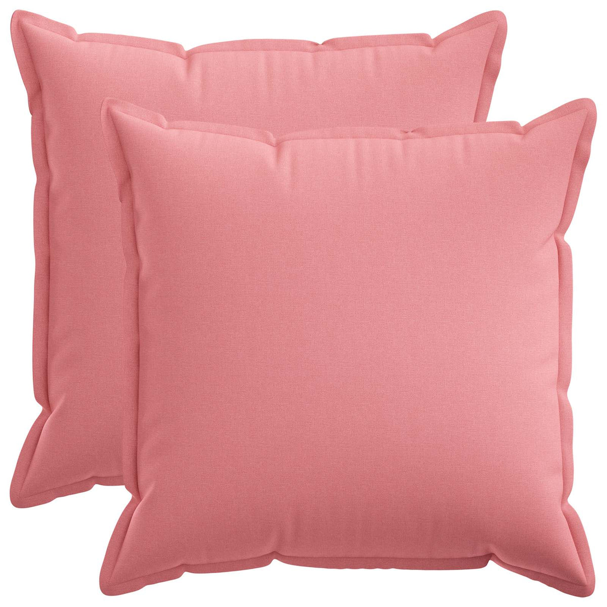 Throw Pillow 2 pcs HOUTEN Pink 80 x 80 cm Faux Linen
