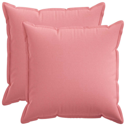 Throw Pillow 2 pcs HOUTEN Pink 80 x 80 cm Faux Linen