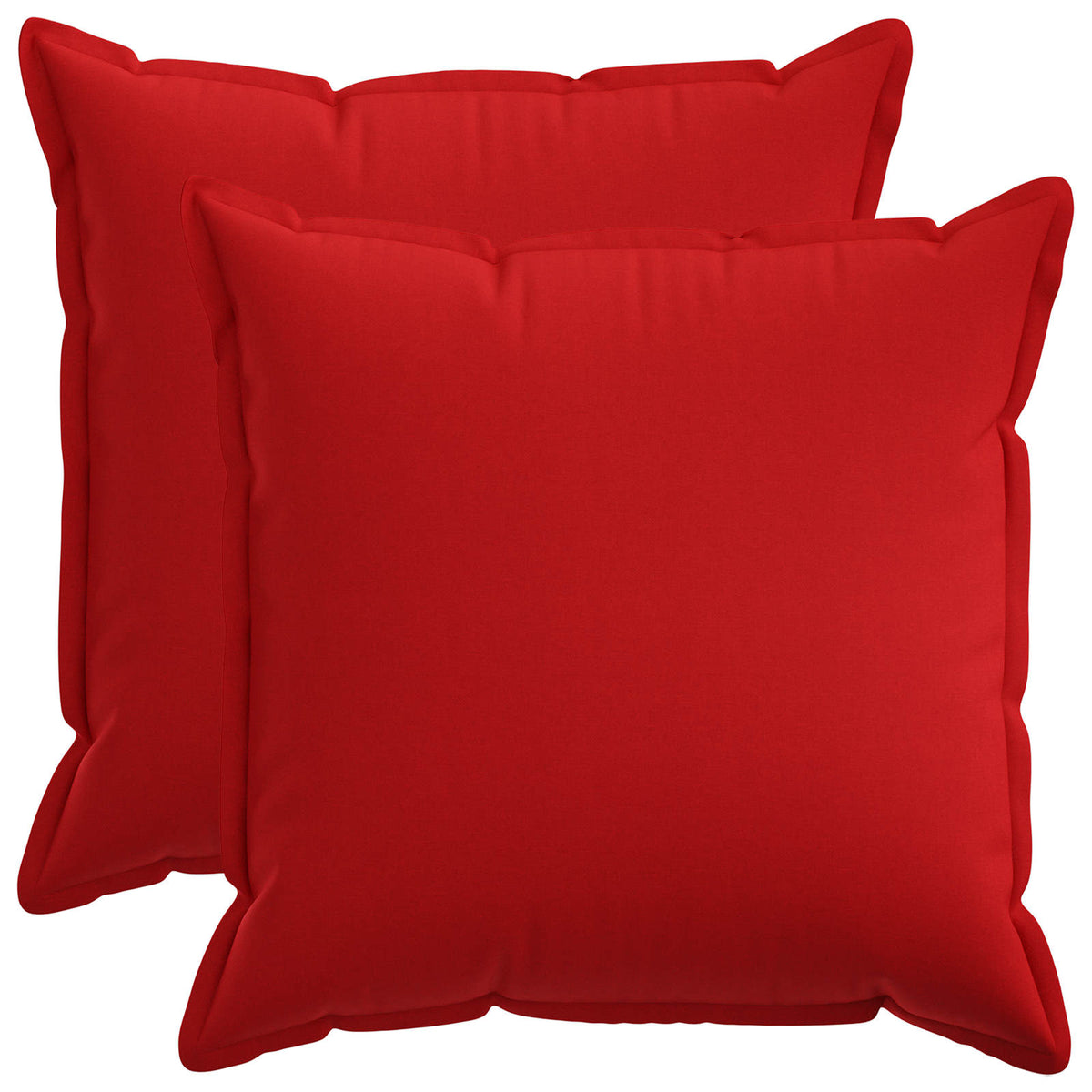 Cushion with Pillow HOUTEN 2 pcs Red Faux Linen