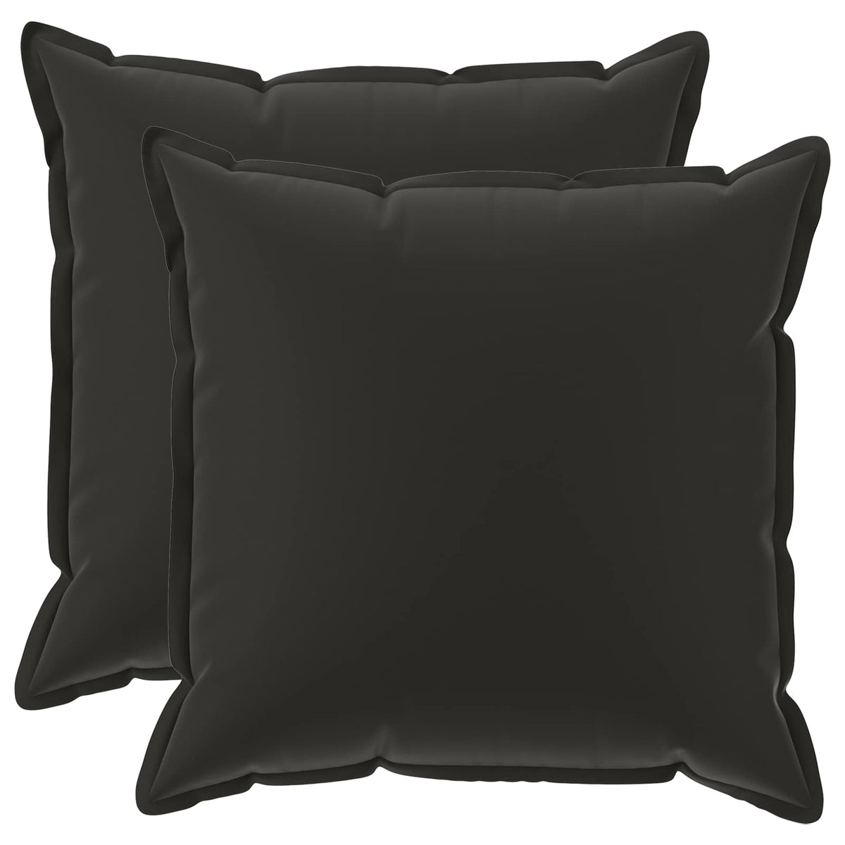 Throw Pillow 2 pcs HOUTEN Black 80 x 80 cm Polyester