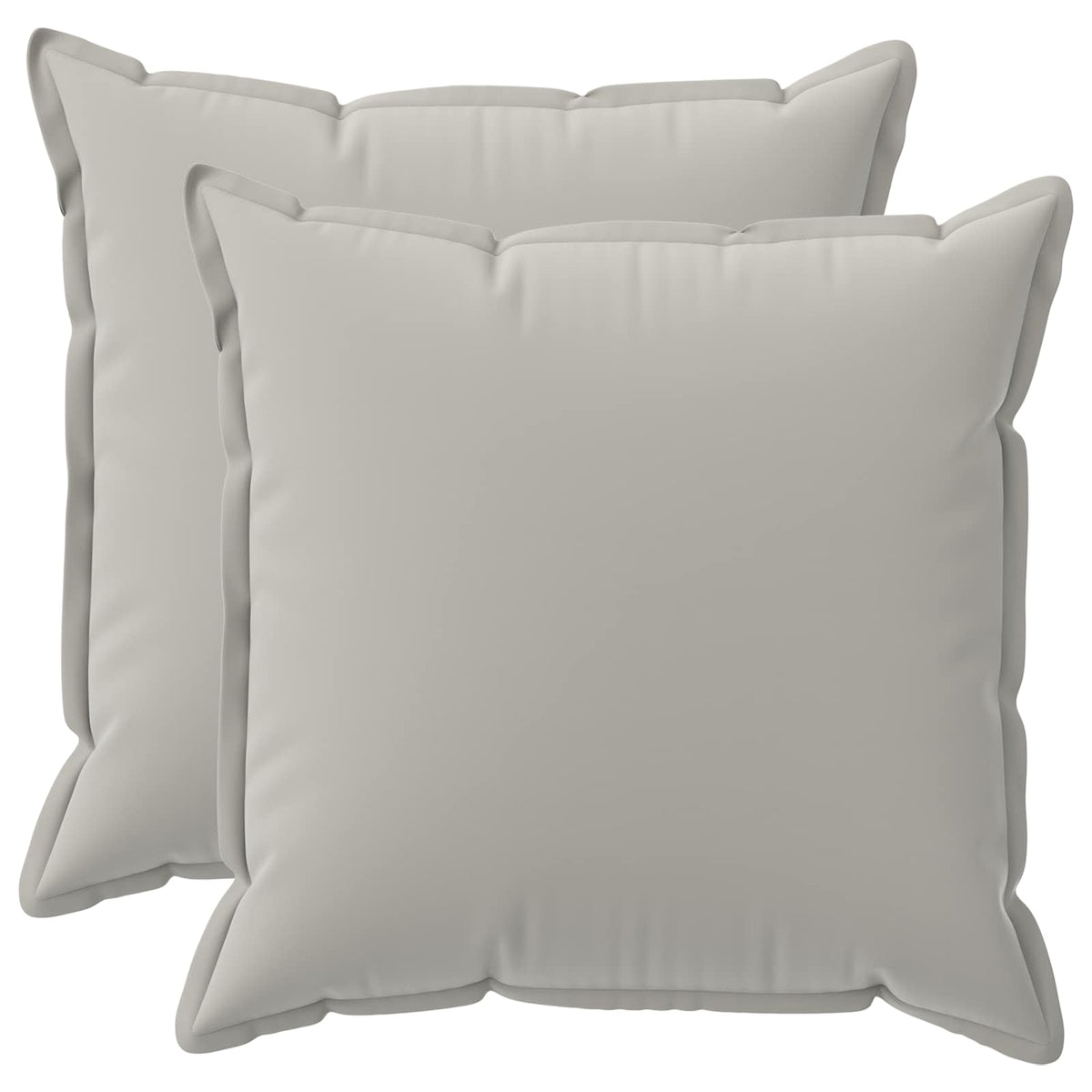 Throw Pillow 2 pcs HOUTEN Grey 80 x 80 cm Polyester