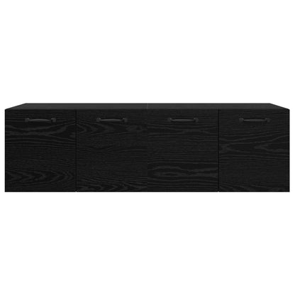Wall Cabinet 2 pcs 120 x 36.5 x 35 cm Engineered Wood Black Oak