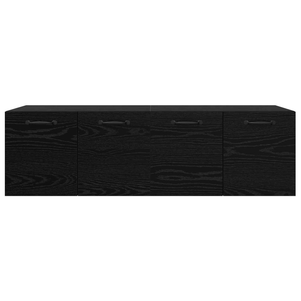 Wall Cabinet 2 pcs 120 x 36.5 x 35 cm Engineered Wood Black Oak