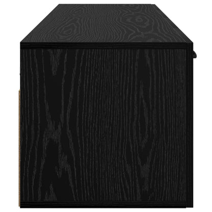 Wall Cabinet 2 pcs 120 x 36.5 x 35 cm Engineered Wood Black Oak