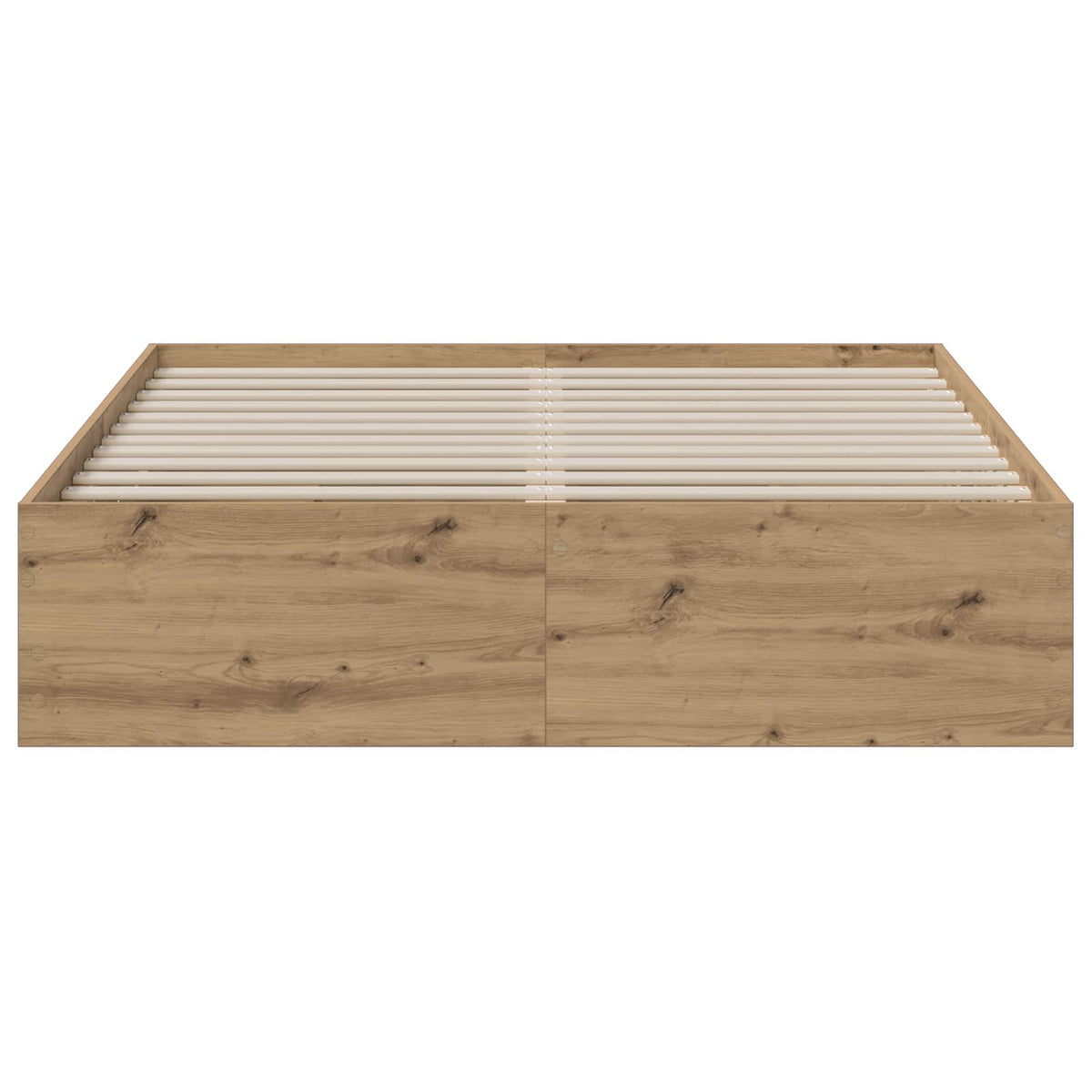 Bed Frame with Storage Artisan Oak 150 x 200 cm Engineered wood