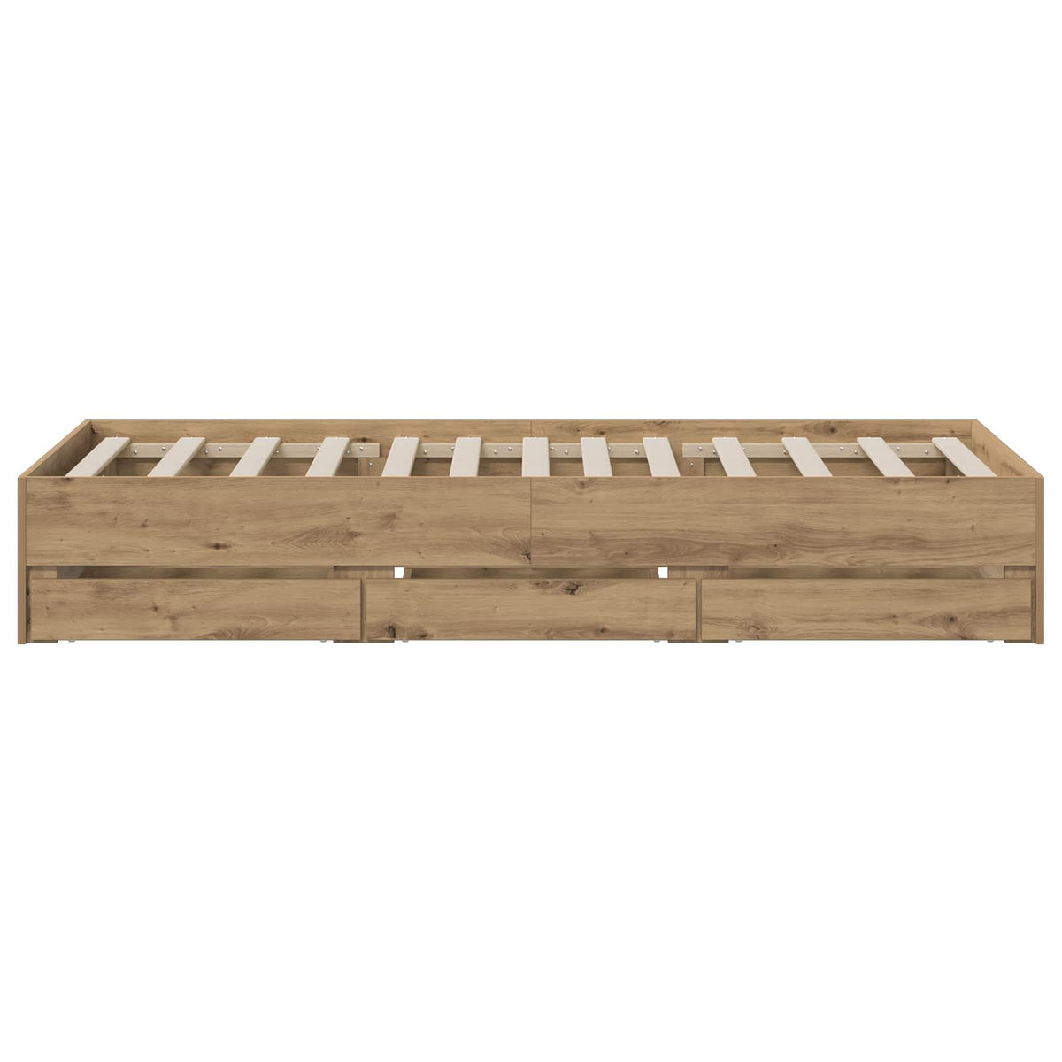Bed Frame with Storage Artisan Oak 90 x 200 cm Engineered wood
