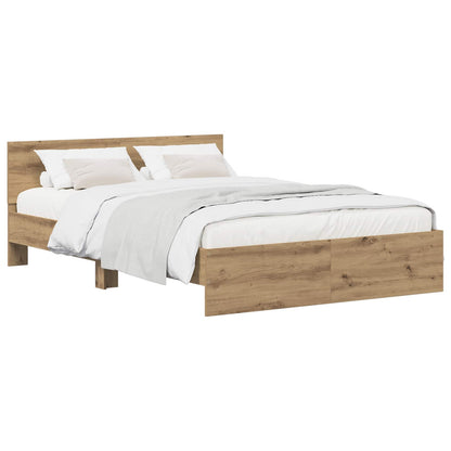Bed Frame with Headboard Artisan Oak 120 x 200 cm