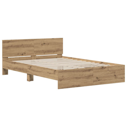 Bed Frame with Headboard Artisan Oak 120 x 200 cm