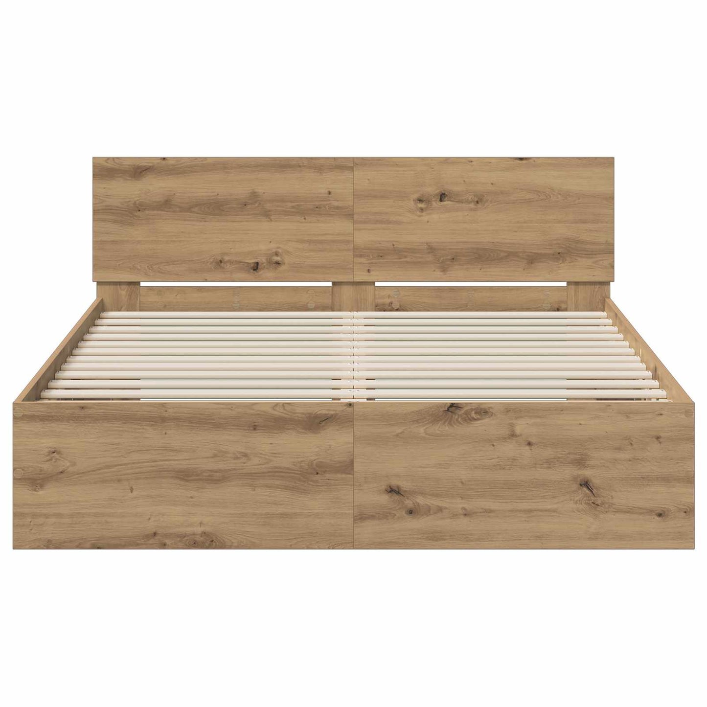 Bed Frame with Headboard Artisan Oak 120 x 200 cm