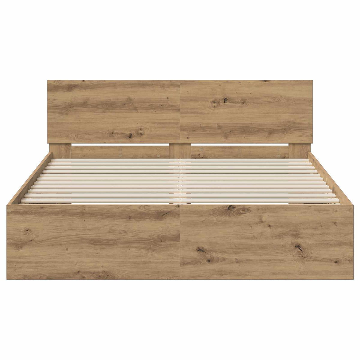 Bed Frame with Headboard Artisan Oak 135 x 190 cm