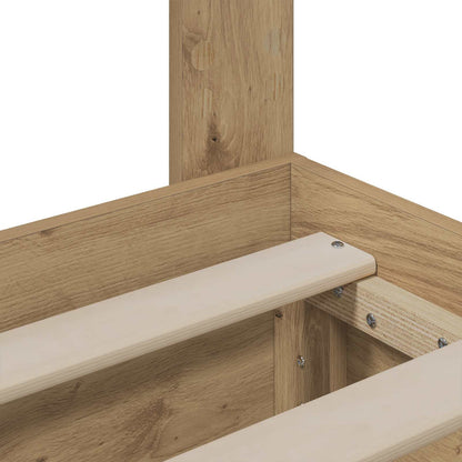 Bed Frame with Storage and Headboard Artisan Oak 160 x 200 cm