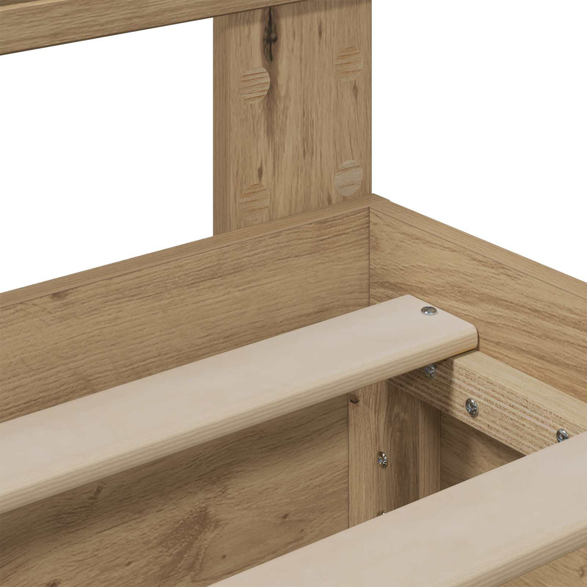 Bed Frame with Storage and Headboard Artisan Oak 180 x 200 cm