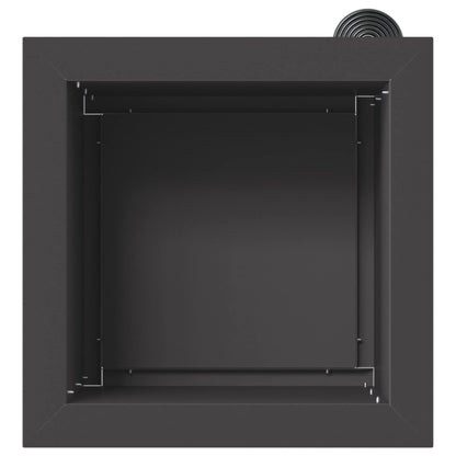Garden Planter with LED Black 30 x 30 x 30 cm Steel