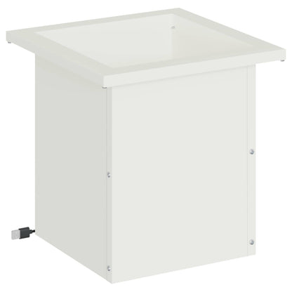 Garden Planter with LED White 30 x 30 x 30 cm Steel