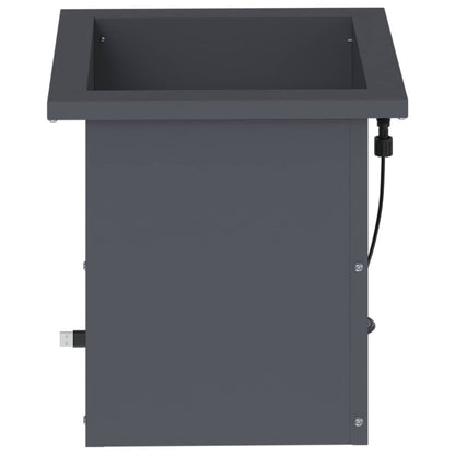 Garden Planter with LED 2 pcs Antracite 30 x 30 x 30 cm Steel
