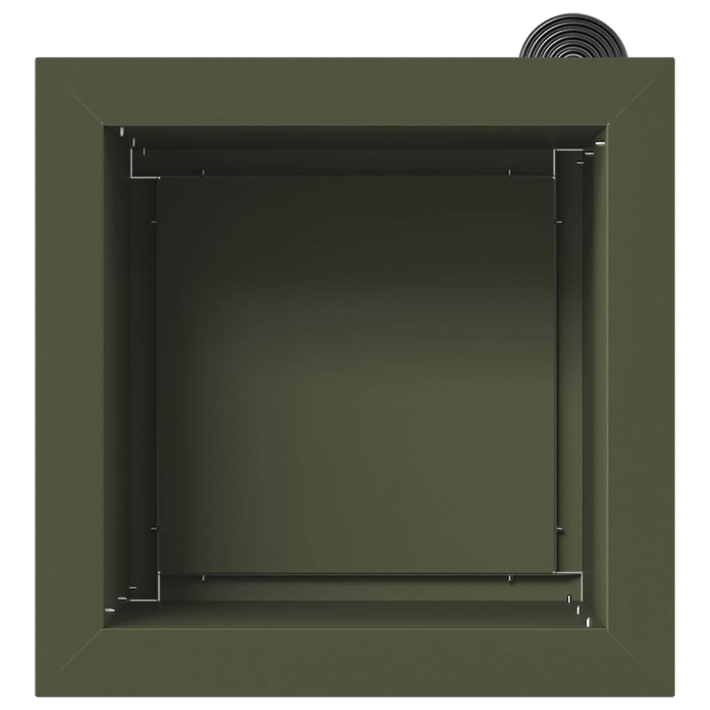 Garden Planter with LED 2 pcs Olive Green 30 x 30 x 30 cm Steel
