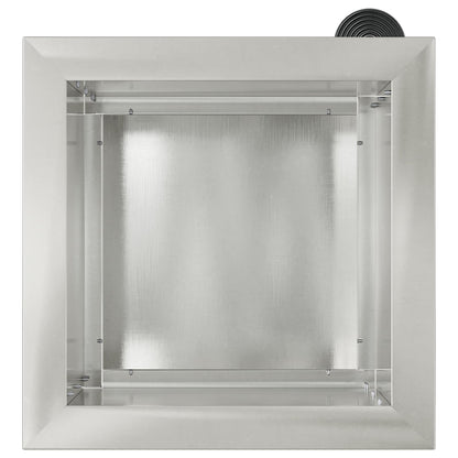 Garden Planter with LED 2 pcs Silver 30 x 30 x 30 cm