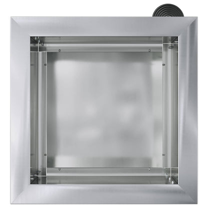 Garden Planter with LED Silver 30 x 30 x 30 cm Galvanised Steel