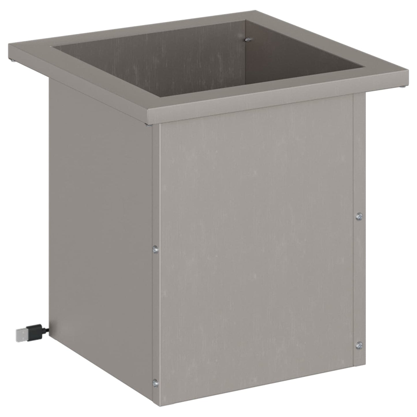 Garden Planter with LED Rusty 30 x 30 x 30 cm Weathering Steel