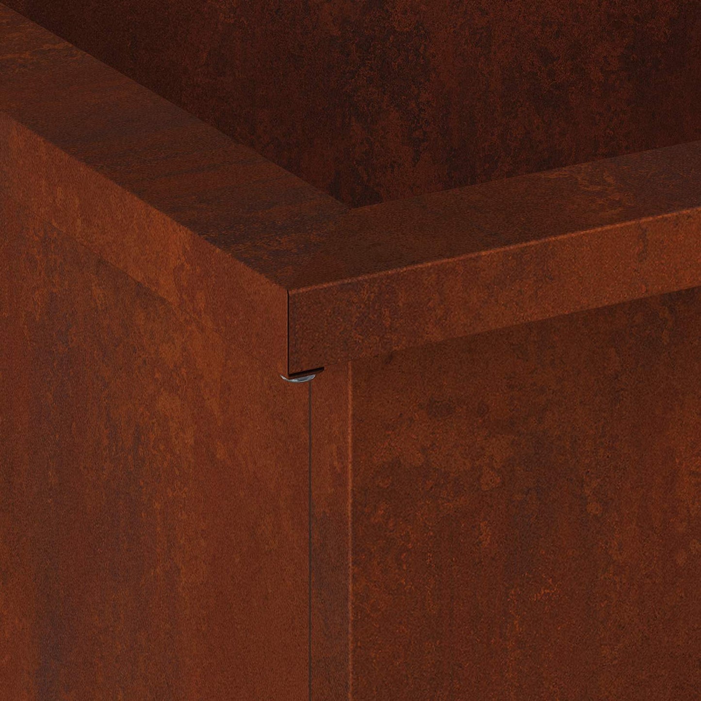Garden Planter with LED 2 pcs Rusty 30 x 30 x 30 cm