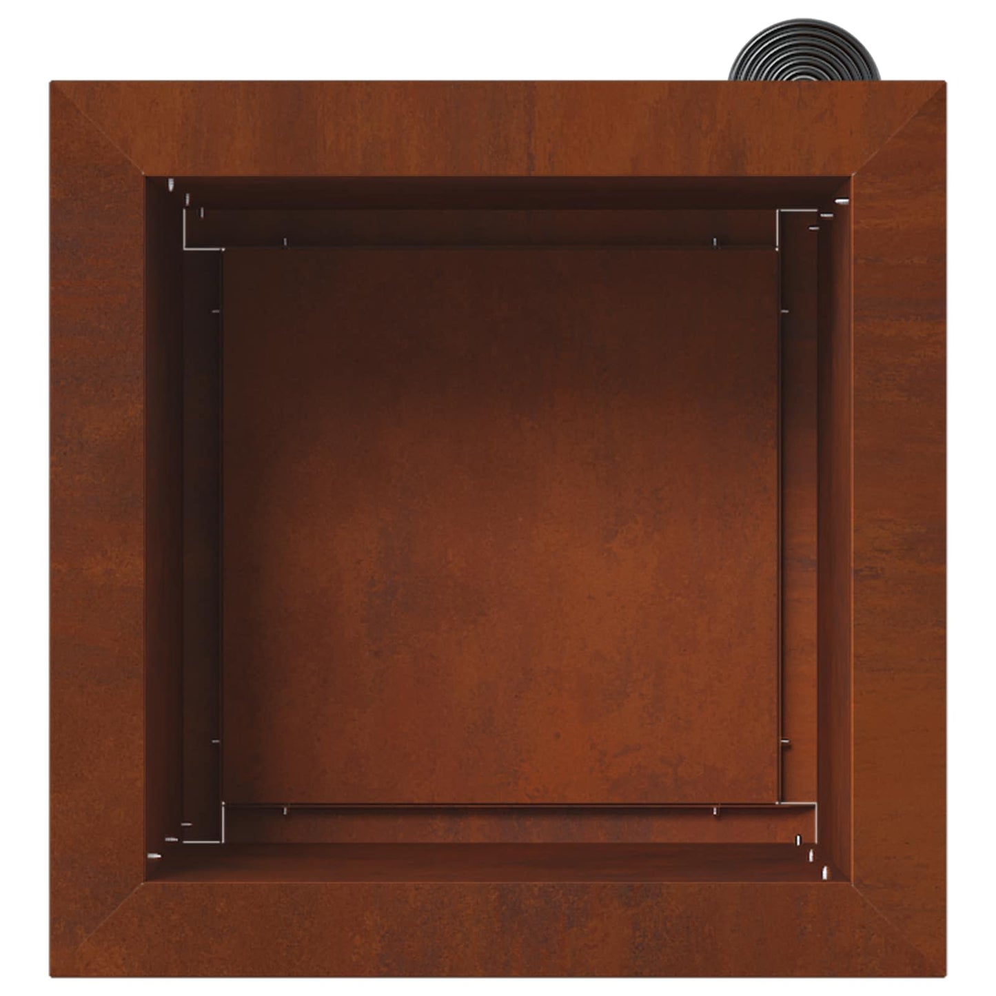 Garden Planter with LED 2 pcs Rusty 30 x 30 x 30 cm