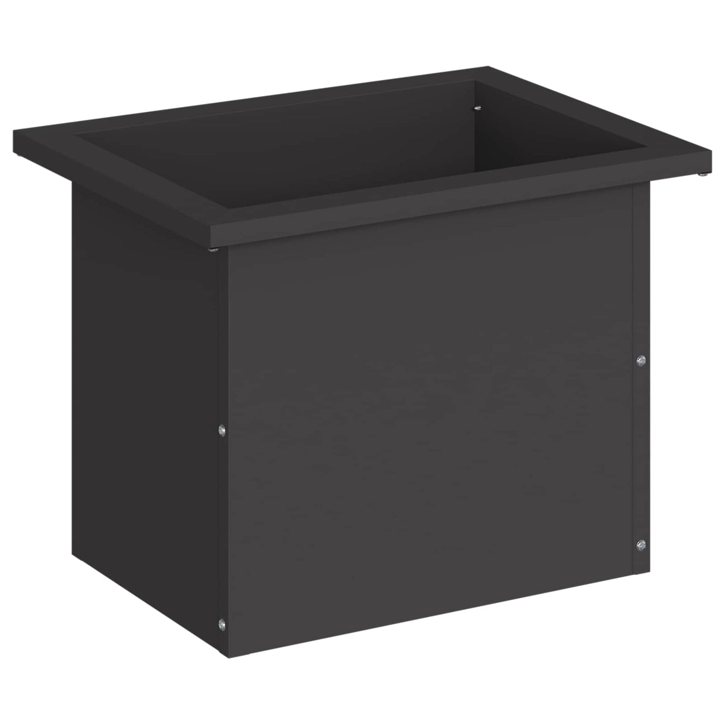 Garden Planter with LED Black 30 x 40 x 30 cm Steel