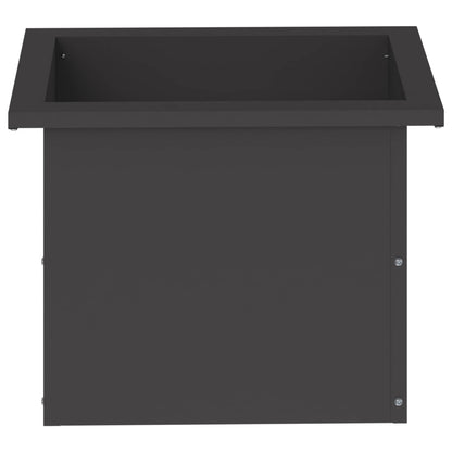 Garden Planter with LED Black 30 x 40 x 30 cm Steel