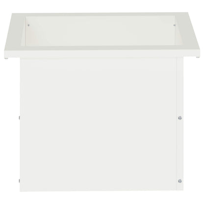 Garden Planter with LED 2 pcs White 30 x 40 x 30 cm Steel