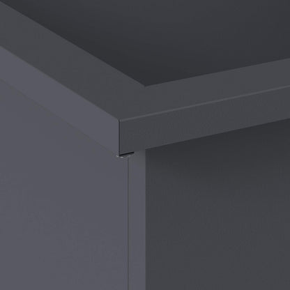 Garden Planter with LED Antracite 30 x 40 x 30 cm Steel