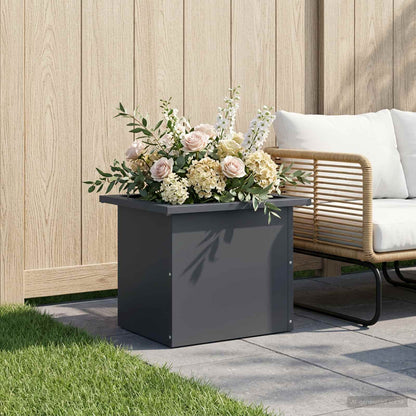 Garden Planter with LED Antracite 30 x 40 x 30 cm Steel