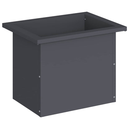 Garden Planter with LED Antracite 30 x 40 x 30 cm Steel