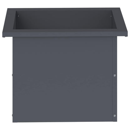 Garden Planter with LED Antracite 30 x 40 x 30 cm Steel