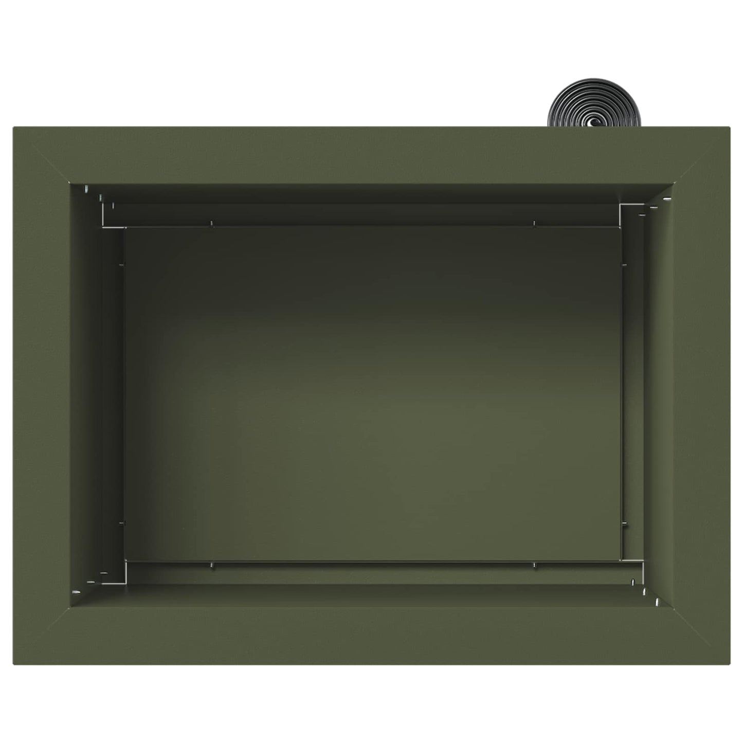 Garden Planter with LED 2 pcs Olive Green 30 x 40 x 30 cm Steel