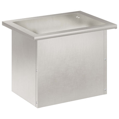 Garden Planter with LED Silver 30 x 40 x 30 cm Stainless Steel