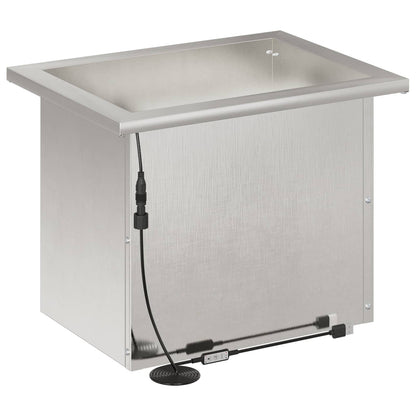 Garden Planter with LED Silver 30 x 40 x 30 cm Stainless Steel