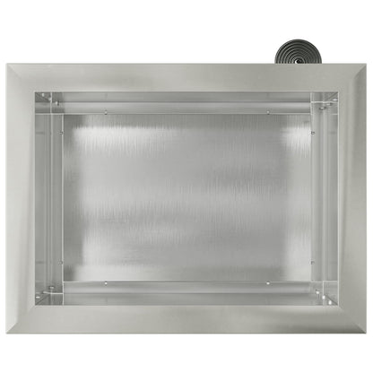 Garden Planter with LED Silver 30 x 40 x 30 cm Stainless Steel