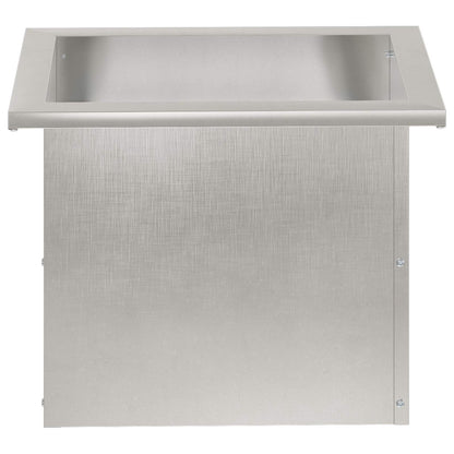 Garden Planter with LED 2 pcs Silver 30 x 40 x 30 cm