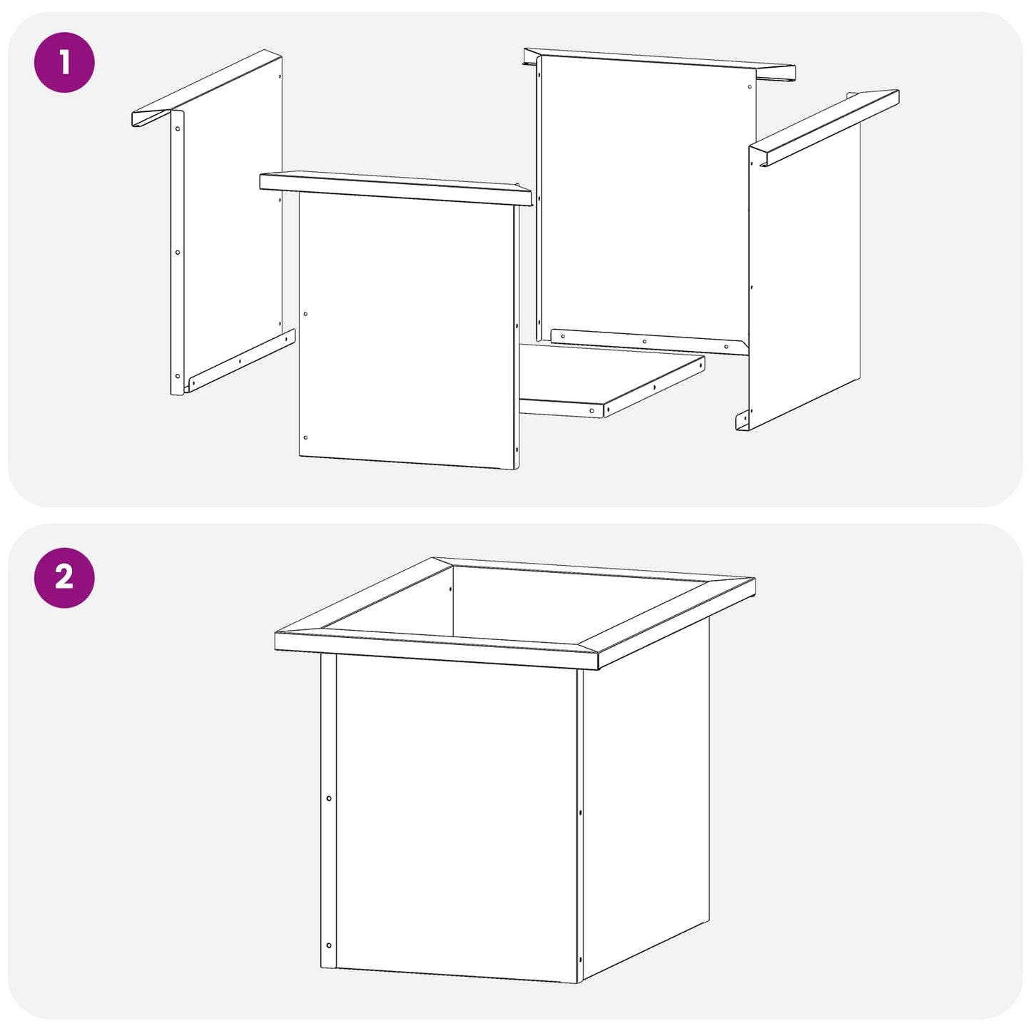 Garden Planter with LED Silver 30 x 40 x 30 cm Galvanised Steel