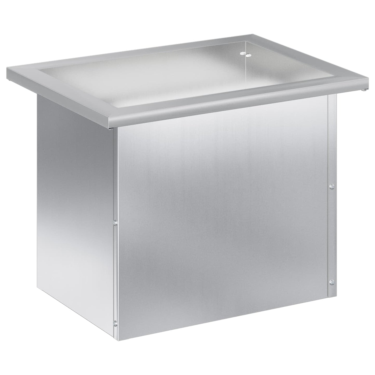 Garden Planter with LED Silver 30 x 40 x 30 cm Galvanised Steel