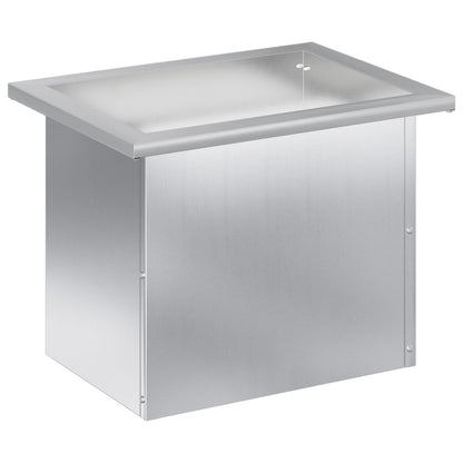 Garden Planter with LED Silver 30 x 40 x 30 cm Galvanised Steel