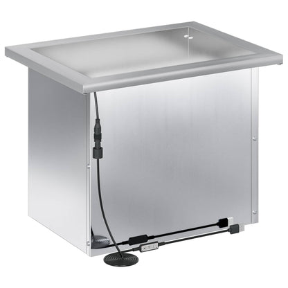 Garden Planter with LED Silver 30 x 40 x 30 cm Galvanised Steel