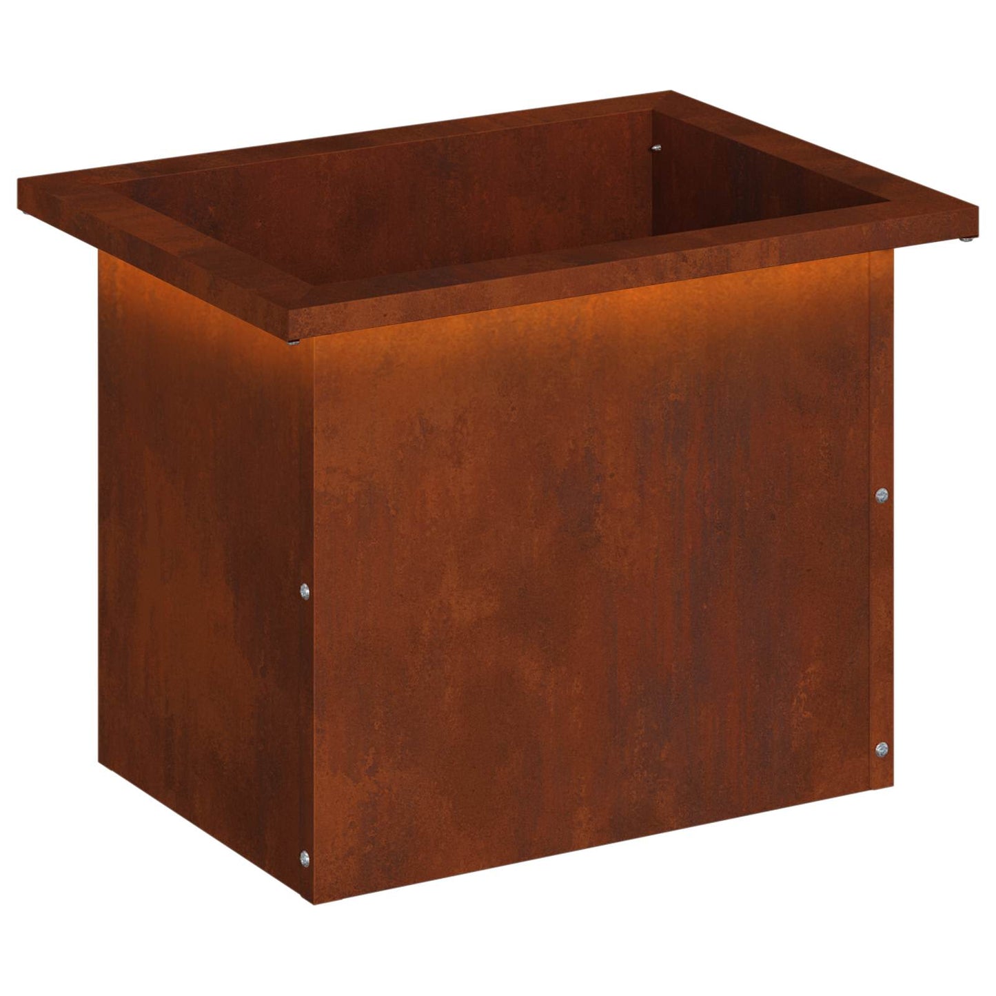 Garden Planter with LED Rusty 30 x 40 x 30 cm Weathering Steel