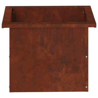 Garden Planter with LED Rusty 30 x 40 x 30 cm Weathering Steel