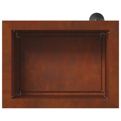 Garden Planter with LED Rusty 30 x 40 x 30 cm Weathering Steel